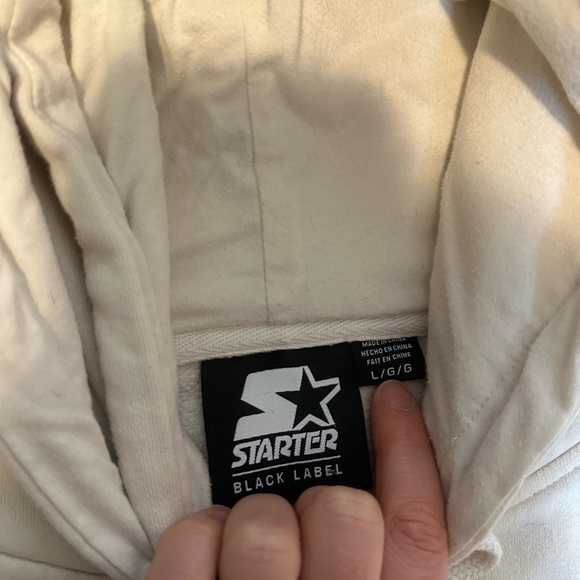 Starter - Cream Double Hood Hoodie - Picture 5 of 7